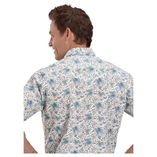 Men's Roper Short Sleeve Snap Patterned Shirt 03-002-0064-0474 - Image 2