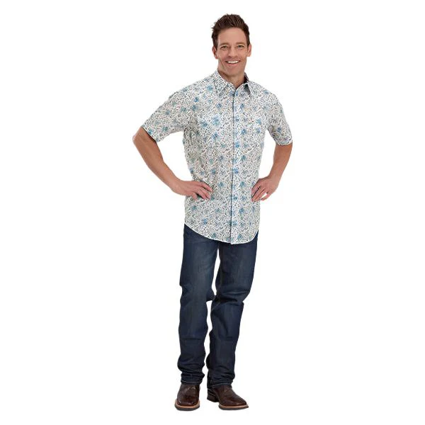 Men's Roper Short Sleeve Snap Patterned Shirt 03-002-0064-0474 - Image 3