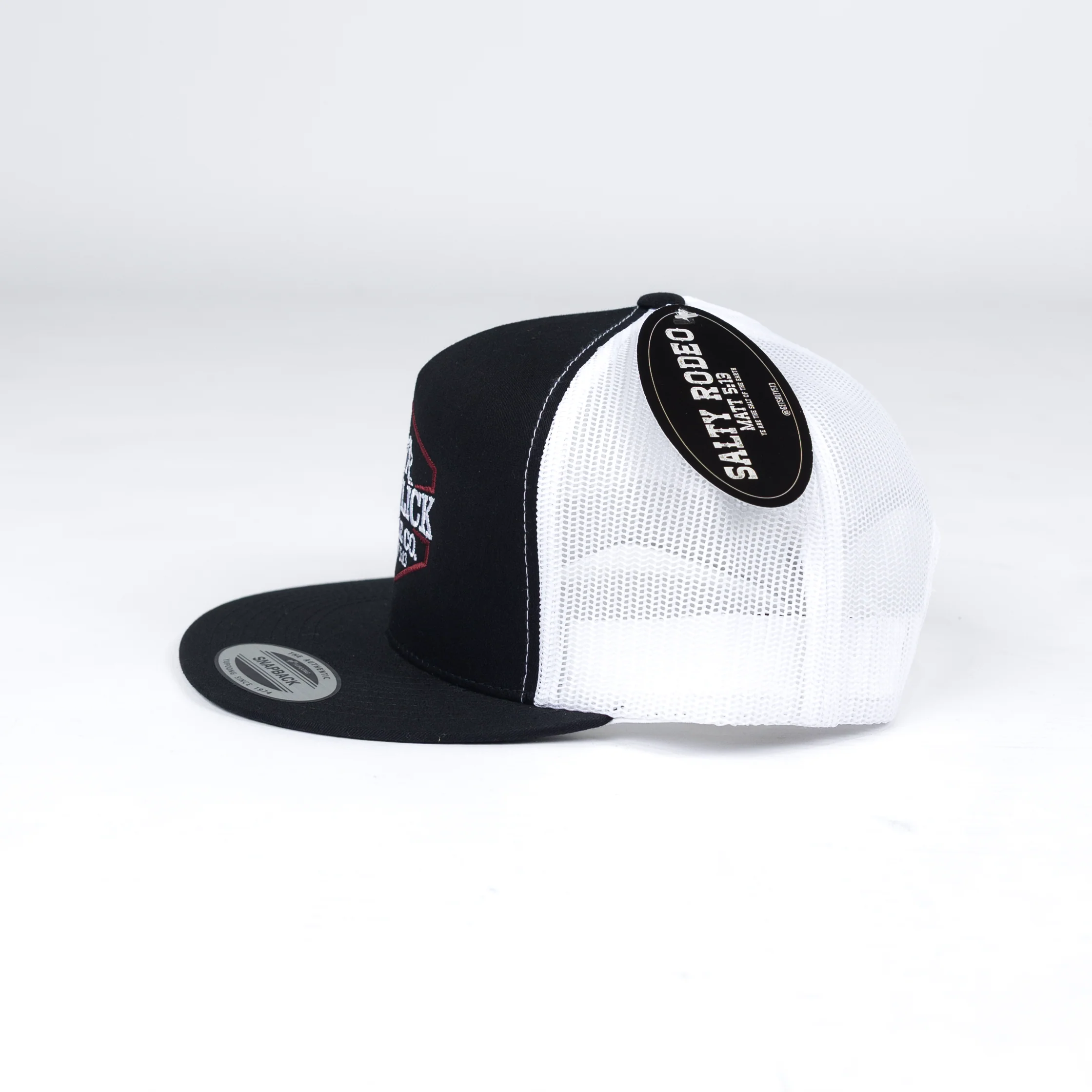 Men's Salty Rodeo Black/White Snapback with Salt Lick StithcingSRCSALTLICK - Image 2