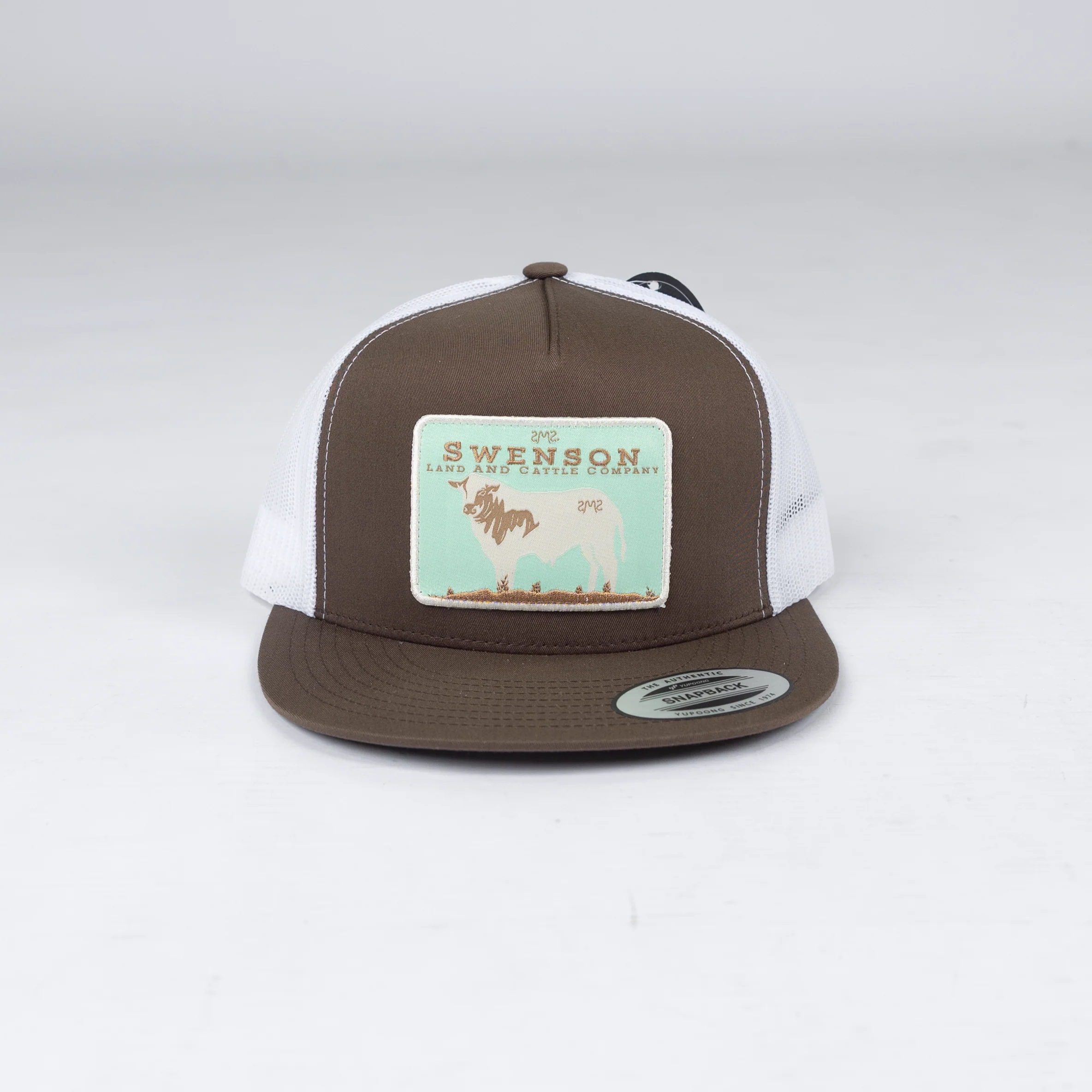 Men's Salty Rodeo Brown/White Snapback with Latigo Patch SRCLATIGO-BRNWHT