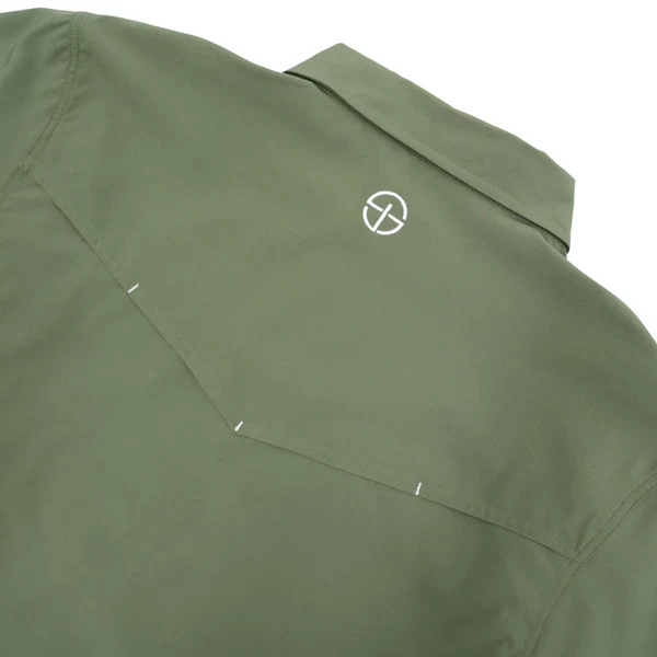Men's SanJac Olive Green Long Sleeve Snap Up Shirt COA-LS-OGRN - Image 3