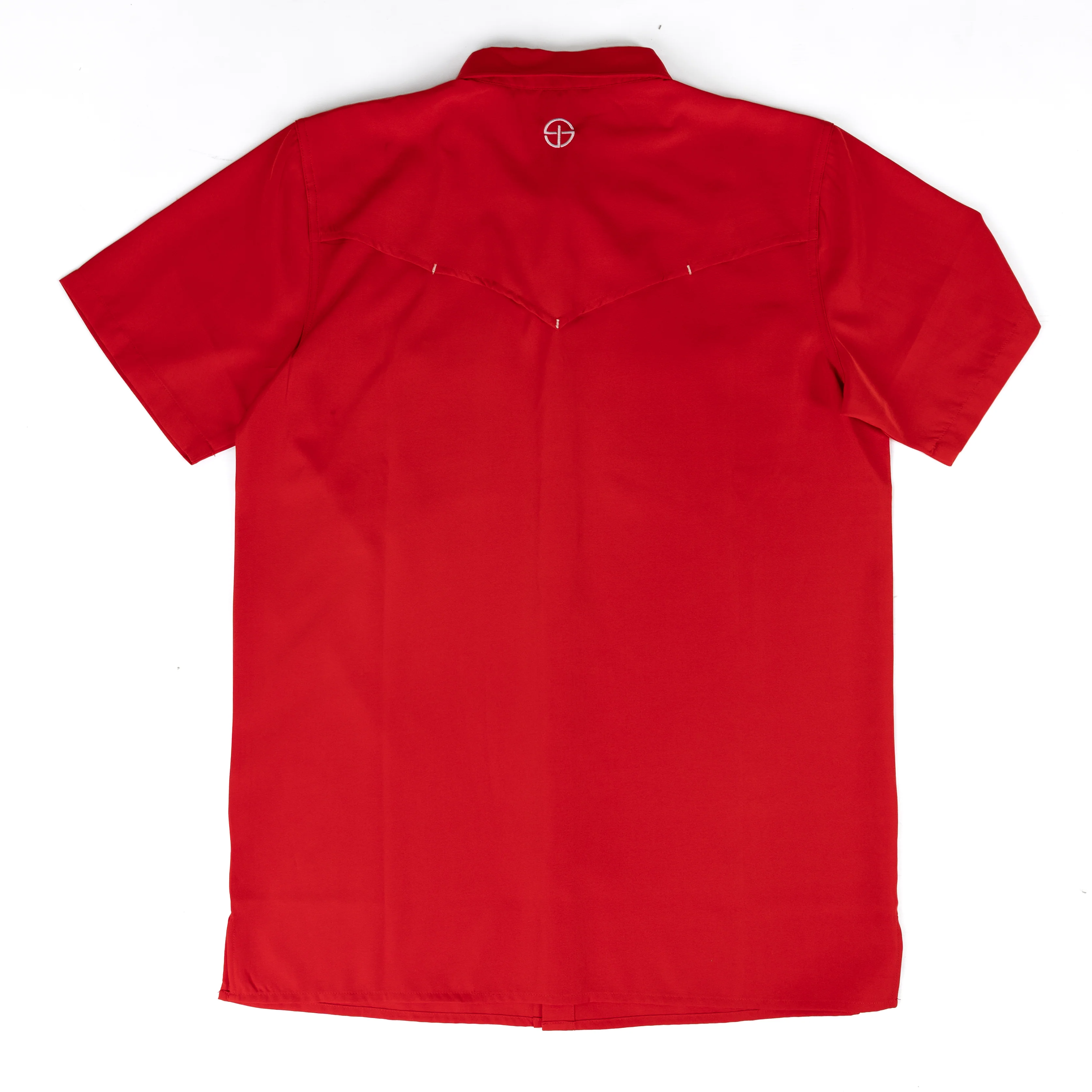 Men's SanJac Red Short Sleeve Performance Pearl Snap COAHUILA-S/S-RED - Image 2