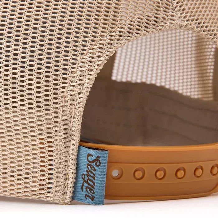 Men's Seager Blue and Tan Branded Trucker Snapback MHSP26BRANDTBLU - Image 4