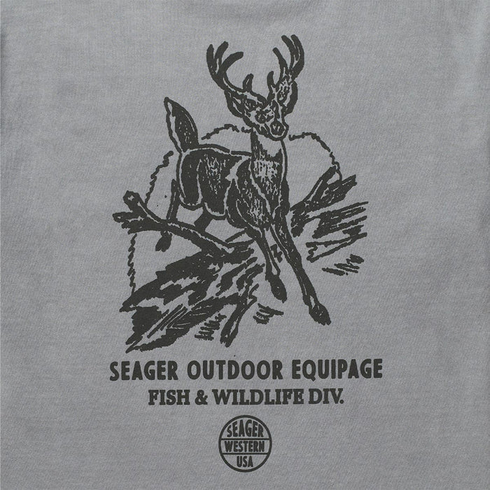 Men's Seager F&W Divison Premium Tee Pigment Gray MTSU26PFWDIVPGRY - Image 3