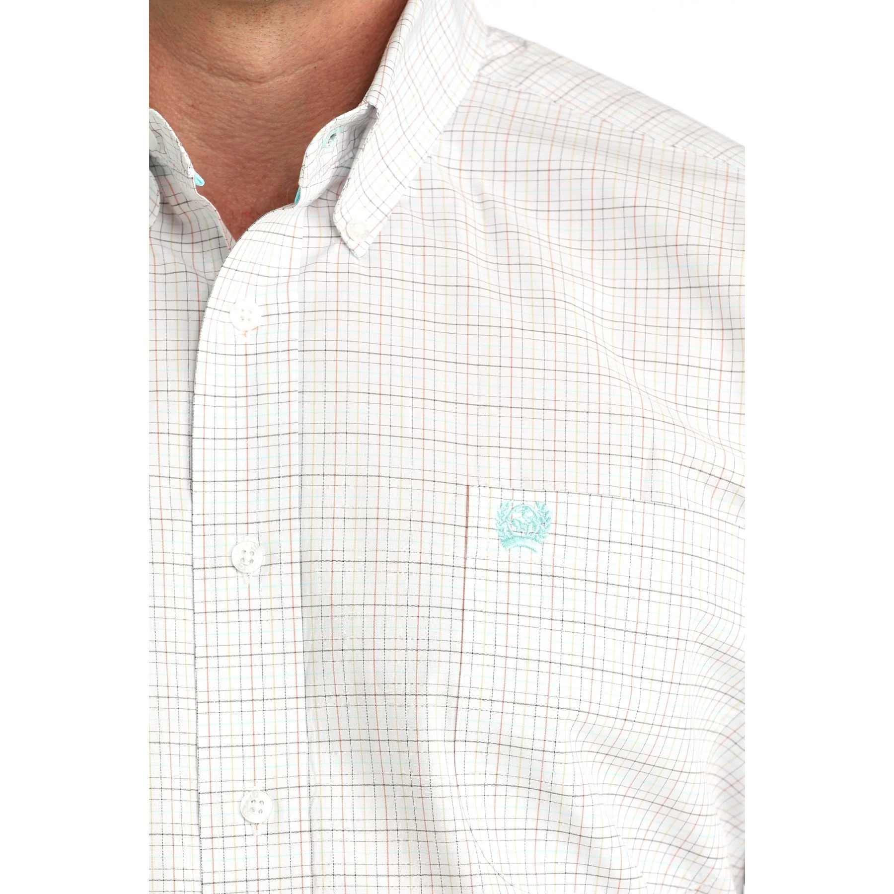 Men's Short Sleeve Plaid Button Down Shirt MTW1111510 - Image 3