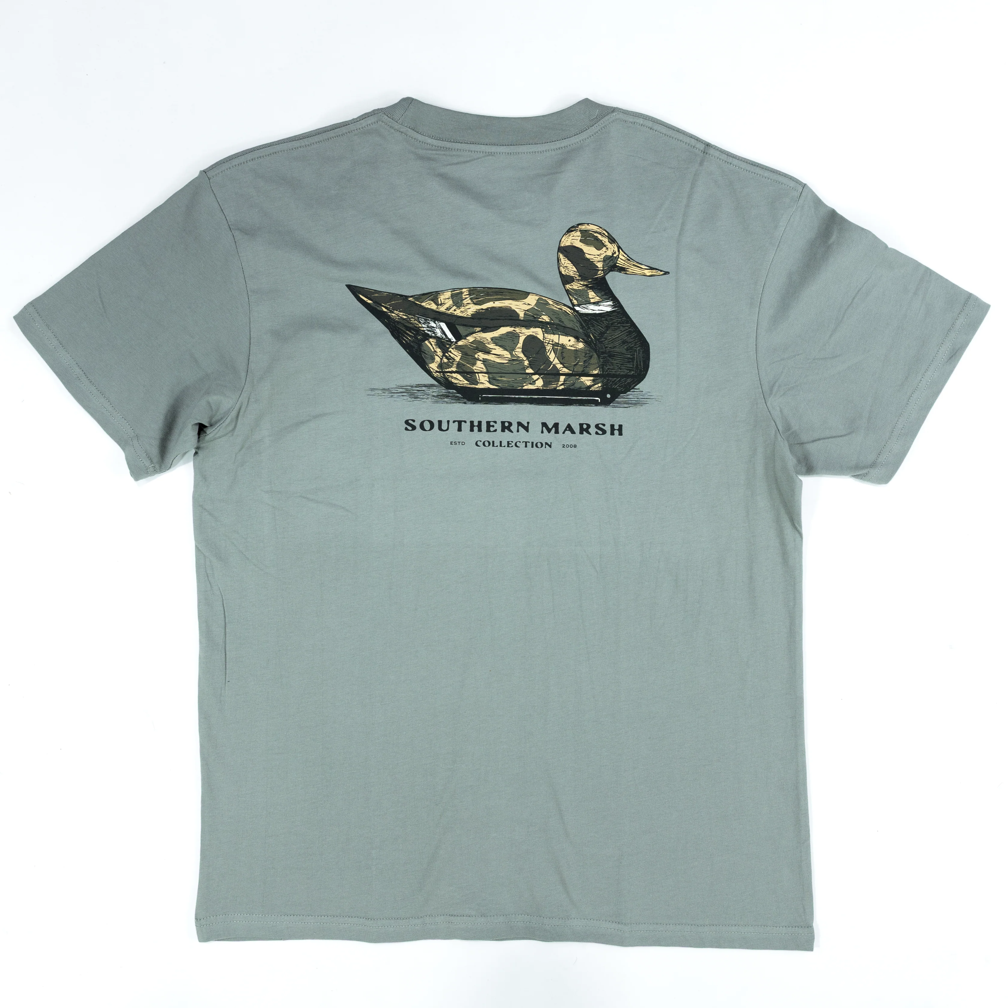 Men's Southern Marsh Dark Grey Decoy Camo Tee ADYD-DGY