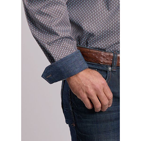Men's Stetson Long Sleeve Button Up Shirt 11-001-0526-6043 - Image 3