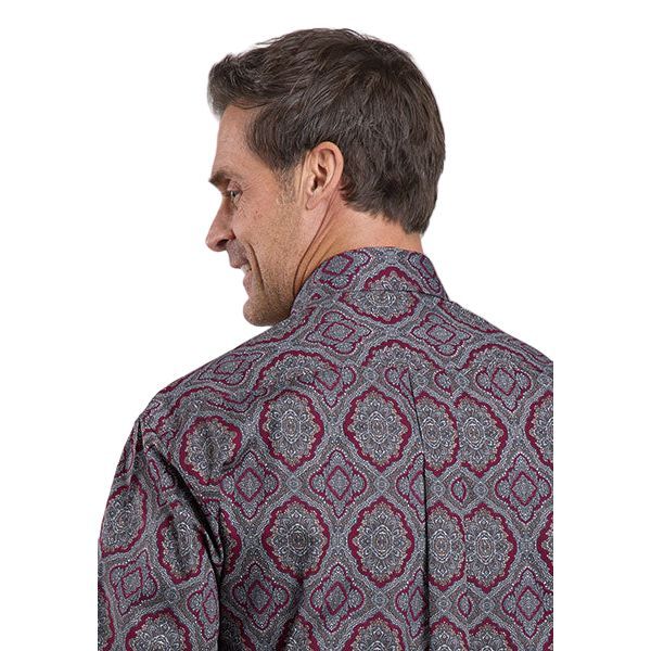 Men's Stetson Paisley Print Long Sleeve Button Up Shirt 11-001-0526-6046 - Image 2