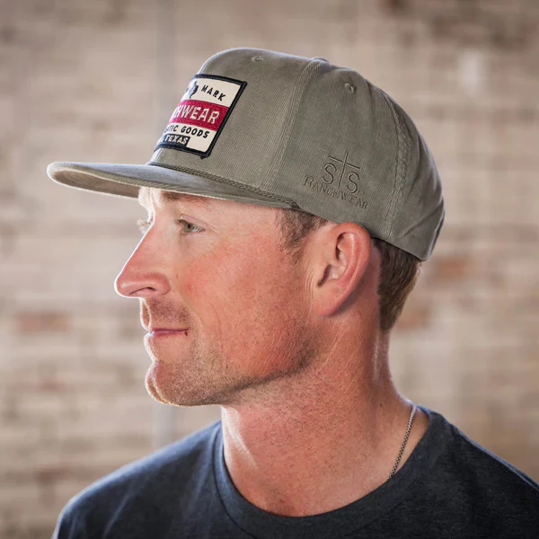 Men's STS Ranchwear Flat Bill Olive Cap STS25008 - Image 3