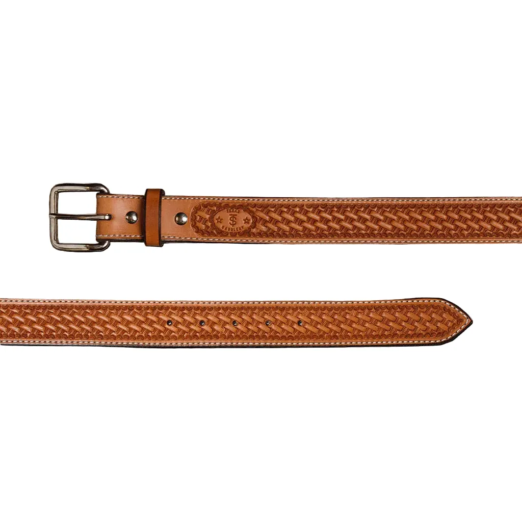 Men's Texas Saddlery Natural Basket Belt 1C25 - Image 2