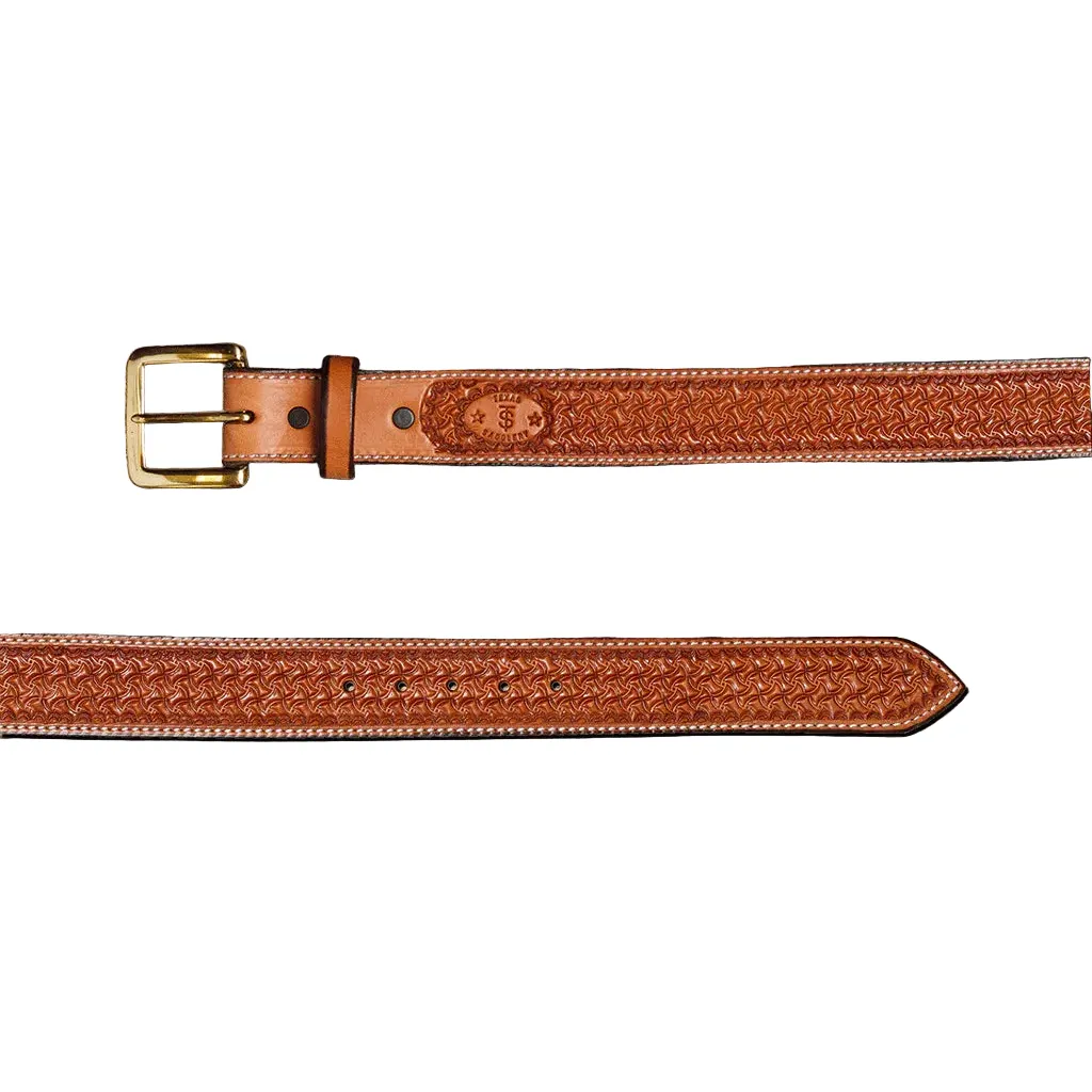 Men's Texas Saddlery Saddle Tan Spider Belt 1W23A - Image 2