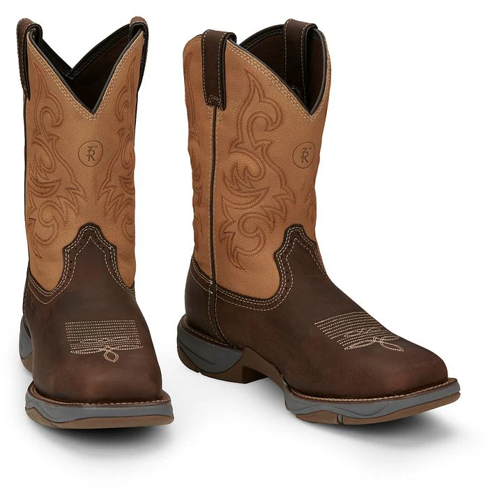Men's Tony Lama Junction Brown Wide Square Steel Toe Work Boots RR3350