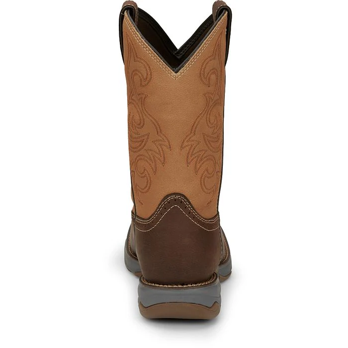Men's Tony Lama Junction Brown Wide Square Steel Toe Work Boots RR3350 - Image 5