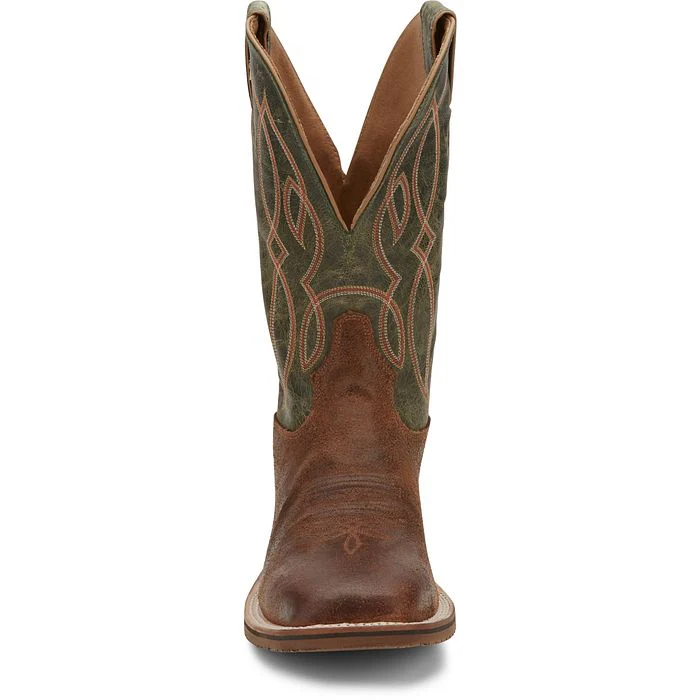 Men's Tony Lama Landgrab Brown Square Toe Boots 7882-TL - Image 4