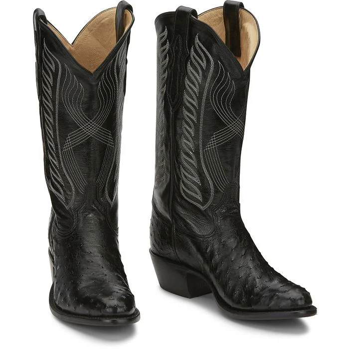Men's Tony Lama Mccandles Black Round Toe Boots 8255 - Image 2