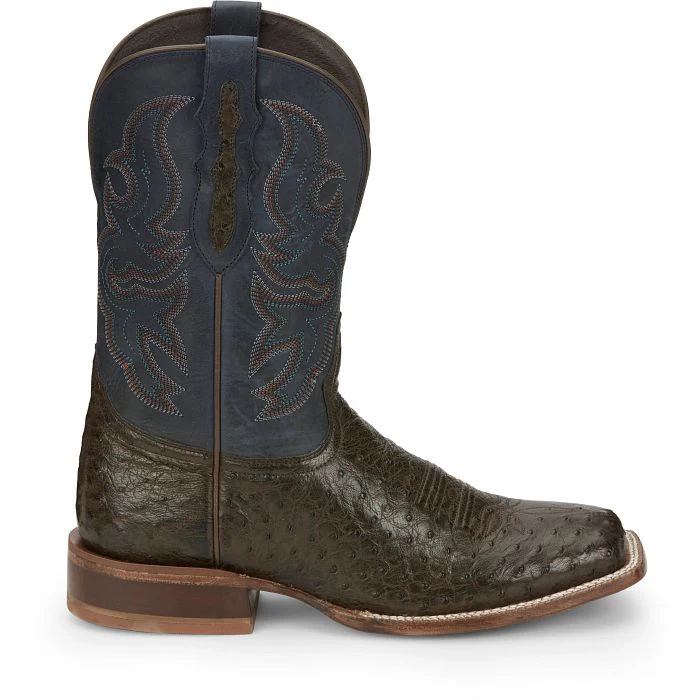 Men's Tony Lama Rancho Dark Brown Square Toe Boots TL5380 - Image 3