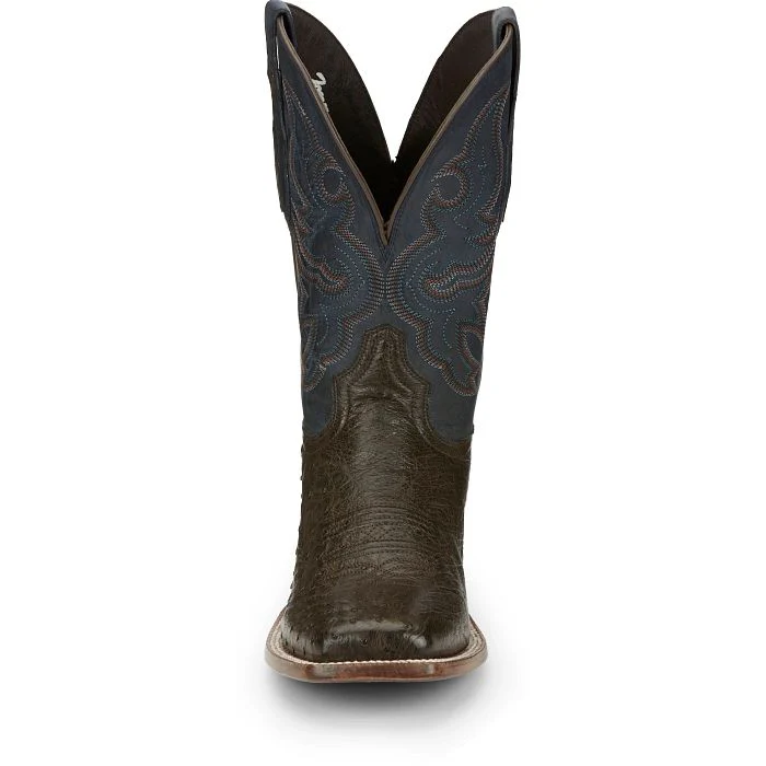 Men's Tony Lama Rancho Dark Brown Square Toe Boots TL5380 - Image 4