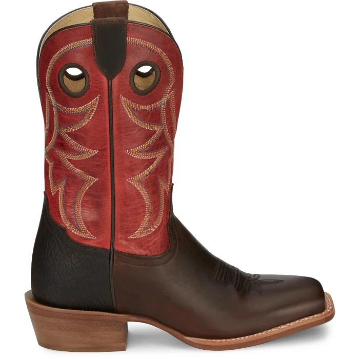Men's Tony Lama Ronan Brown Square Toe Boots SA2010 - Image 3