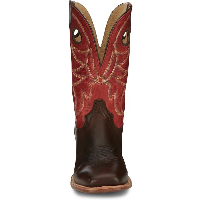 Men's Tony Lama Ronan Brown Square Toe Boots SA2010 - Image 4