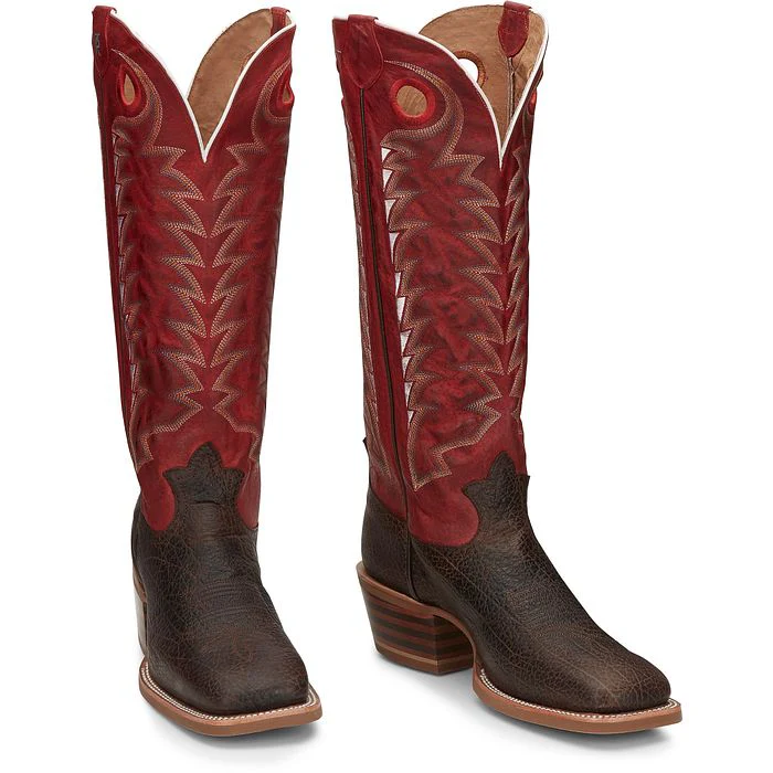 Men's Tony Lama Rosston Brown Square Toe Boots 3R1027 - Image 2