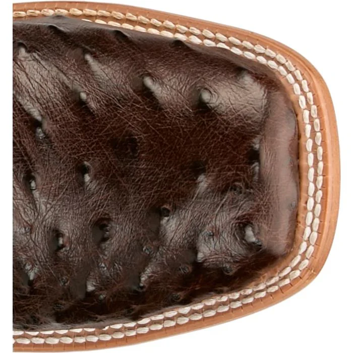 Men's Tony Lana Chocolate Blaine 11" Ostrich Square Toe Boot RN3572 - Image 4