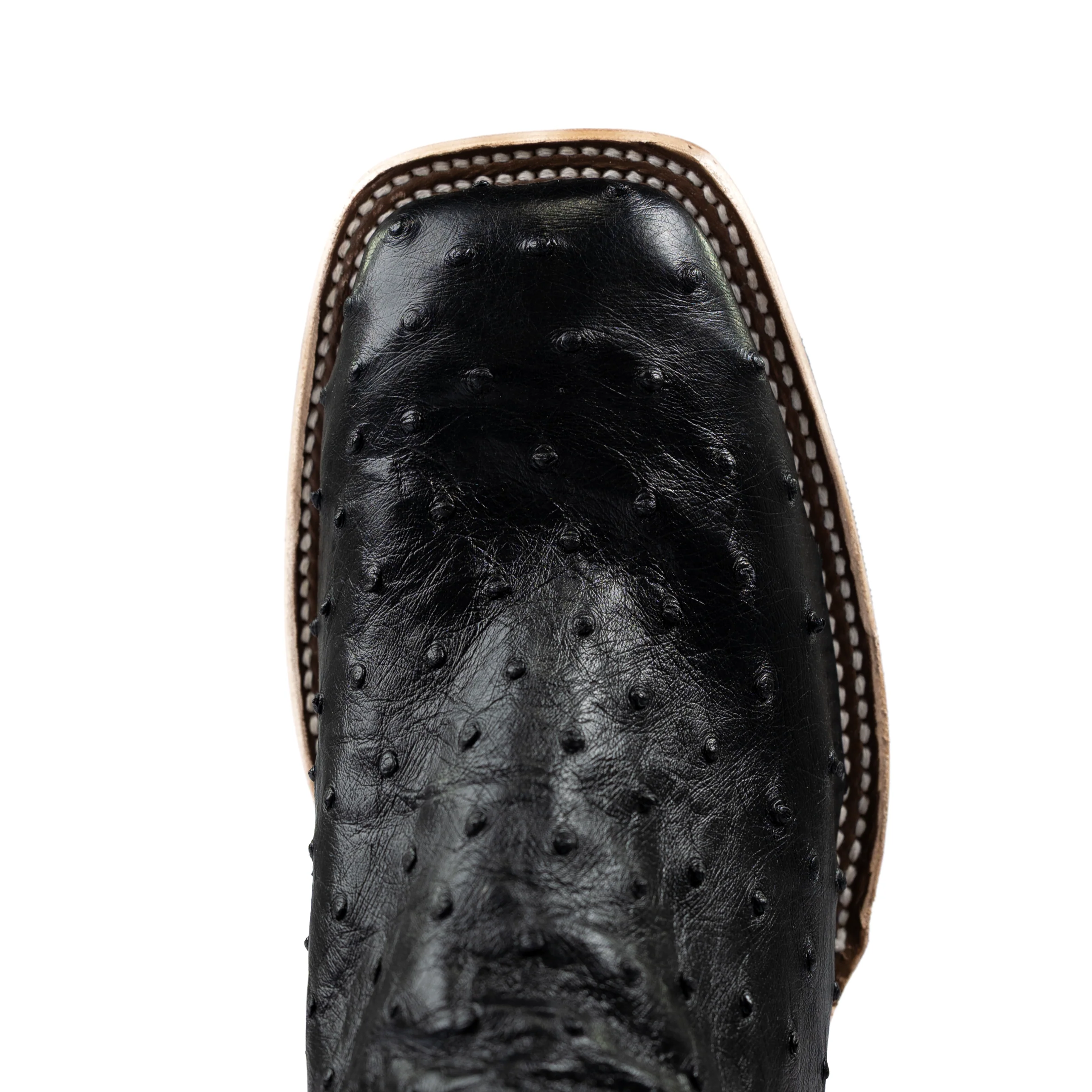 Horse Power Men's Black Full Quill Ostrich Square Toe Boots HP8004 - Image 5