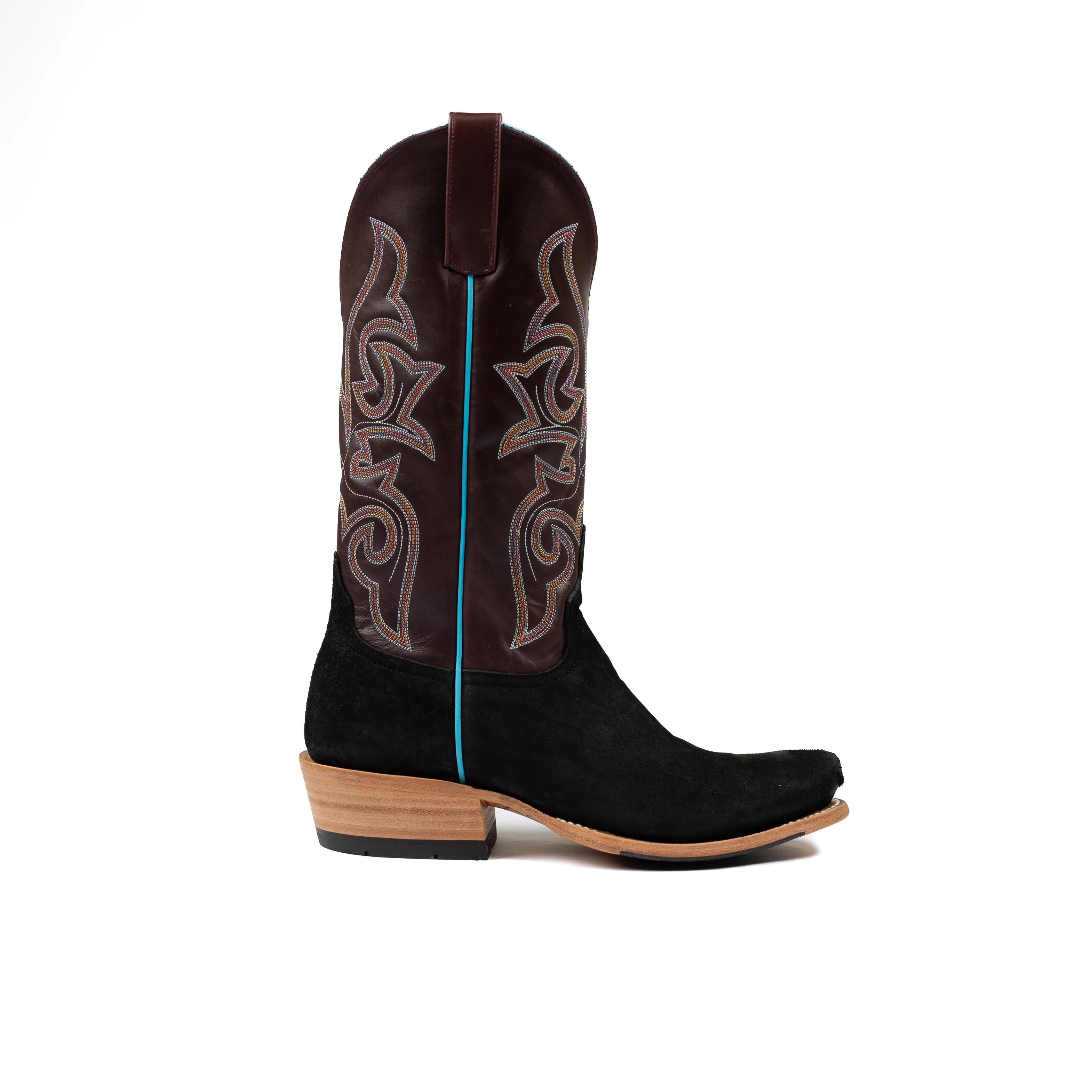 Men's Horse Power Top Hand Black Smooth Reverse Ostrich Cutter Toe Boots HP9522 - Image 2