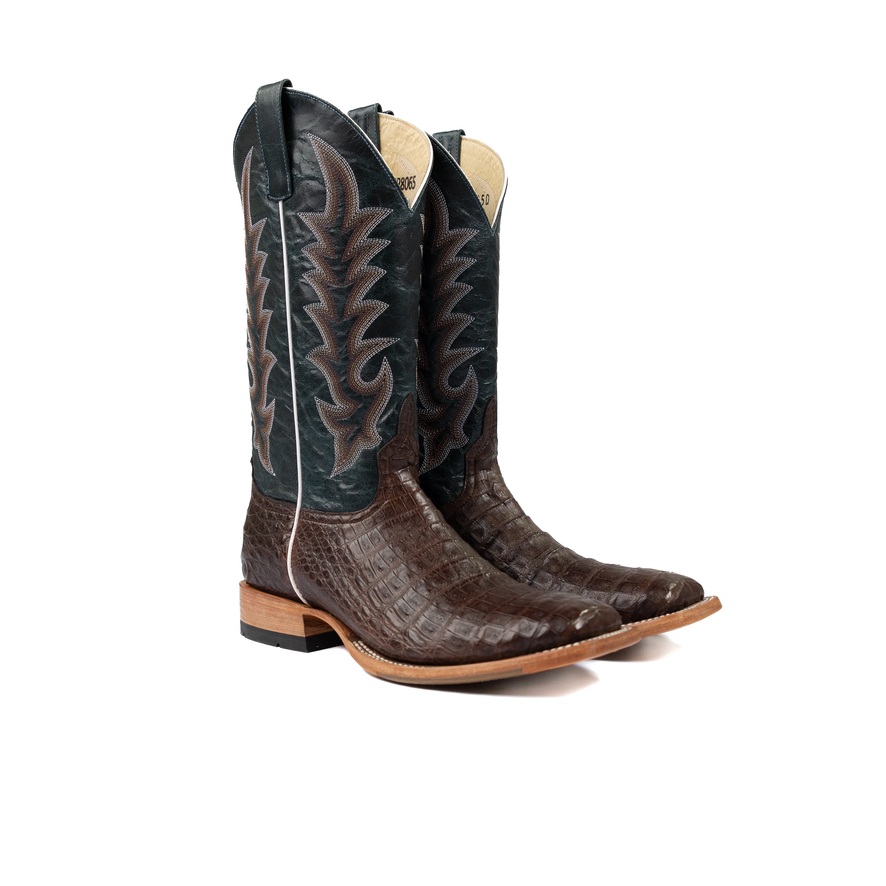 Men's Horse Power Top Hand Chocolate Caiman Belly Square Toe Boots HP8065 - Image 2