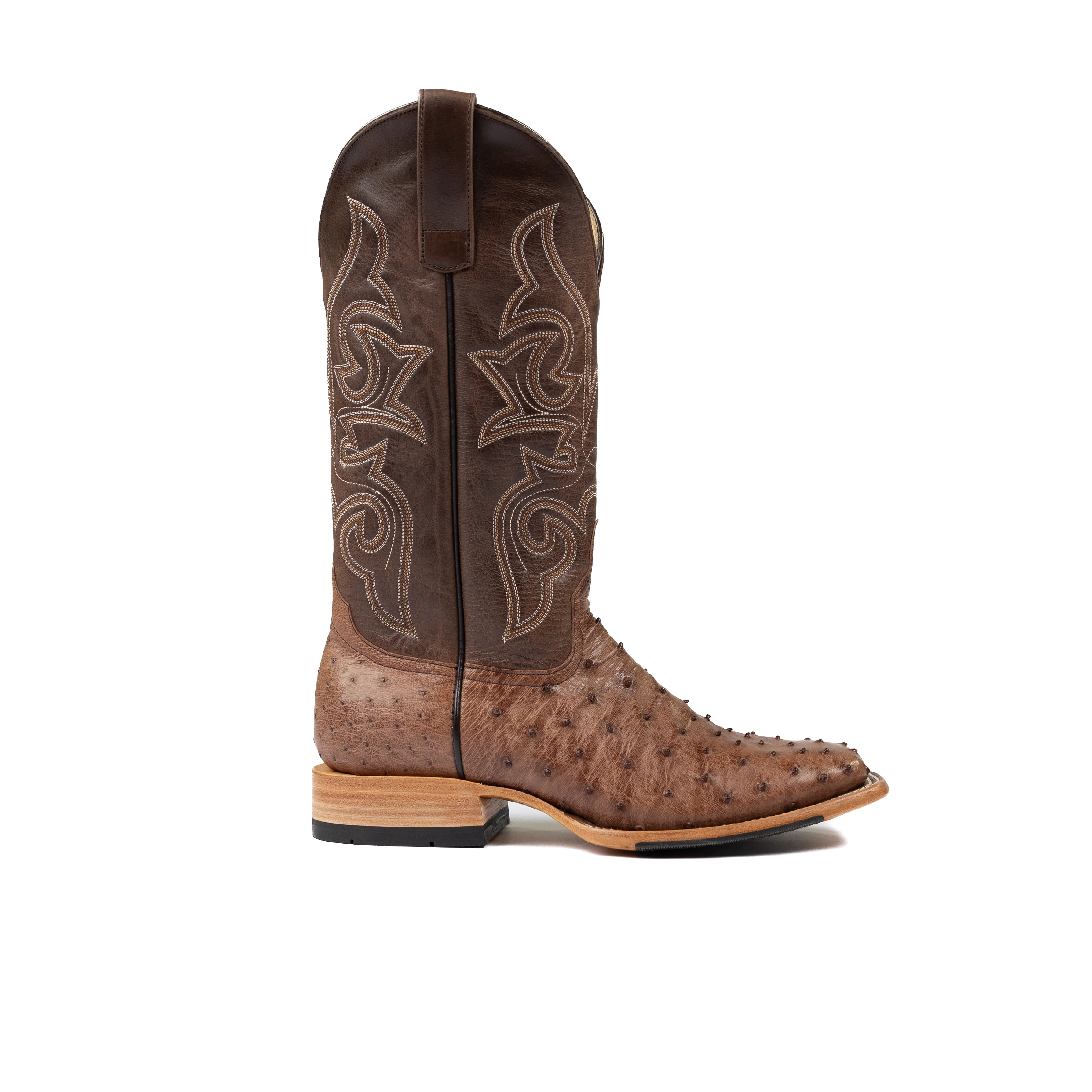 Men's Horse Power Top Hand Kango Tobacco Full Quill Ostrich Square Toe Boots HP8001 - Image 4