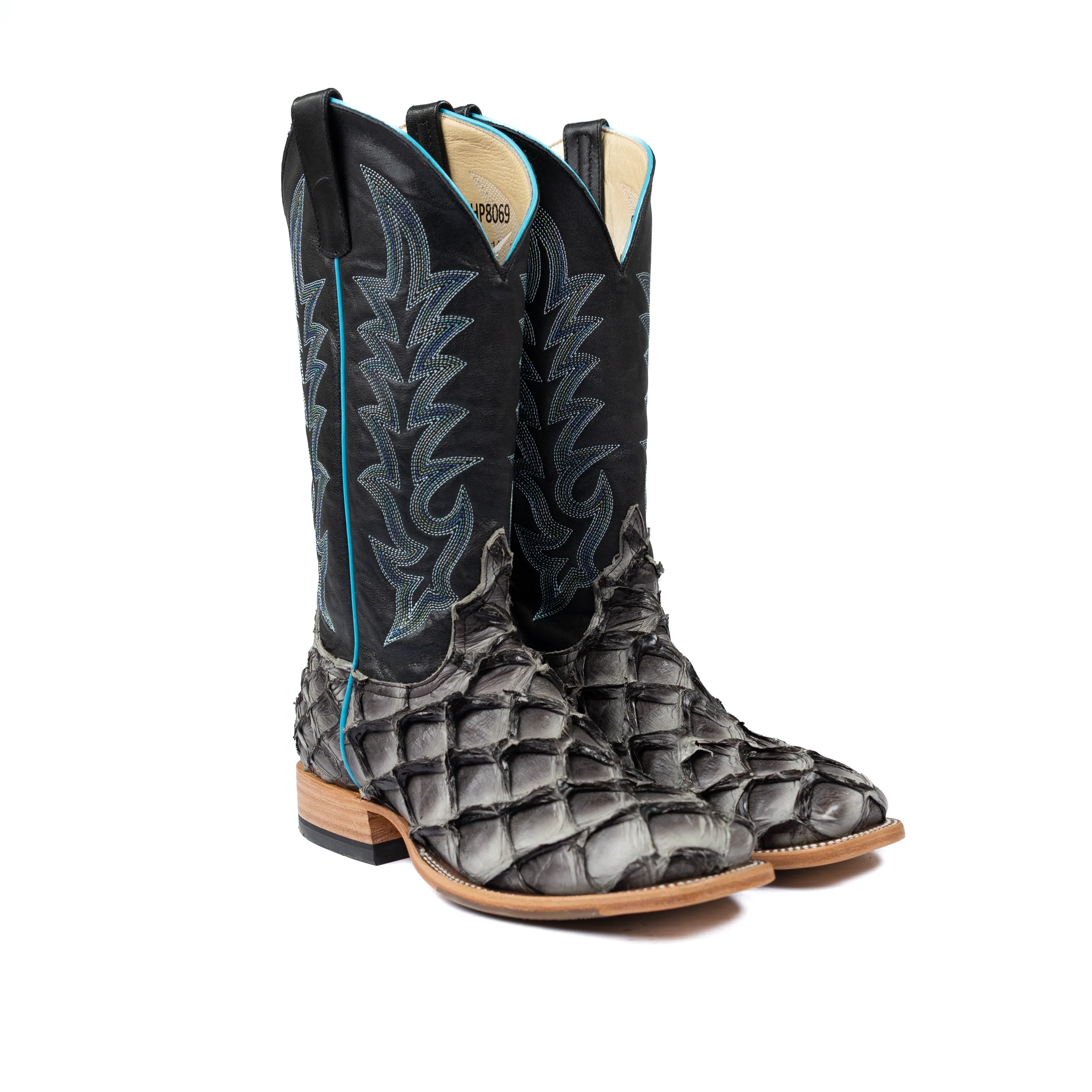 Men's Horse Power Top Hand Mockingbird Big Bass Gray Square Toe Boots HP8069 - Image 2
