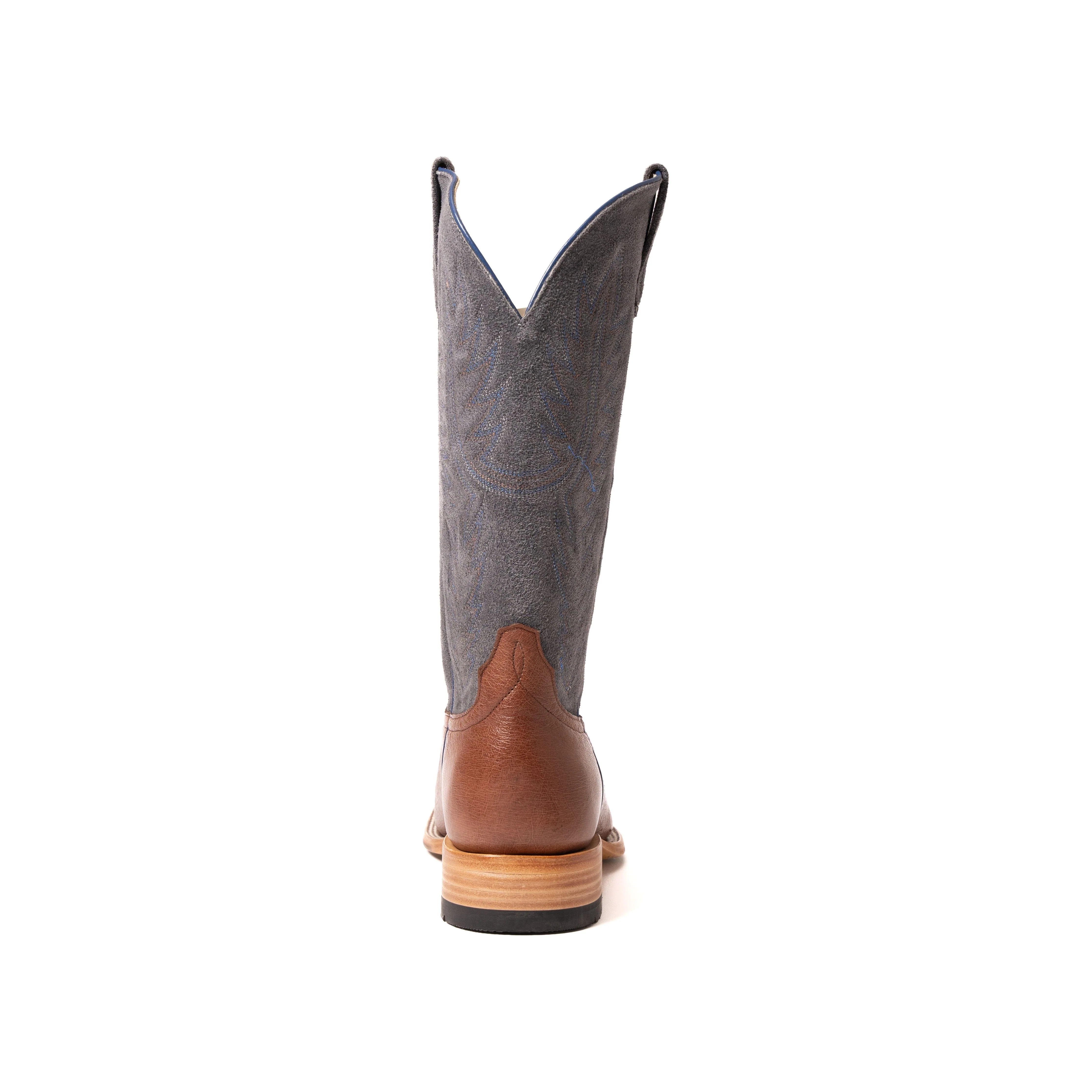 Men's Horse Power Top Hand Rum Brown Smooth Ostrich Square Toe Boots HP8074 - Image 4