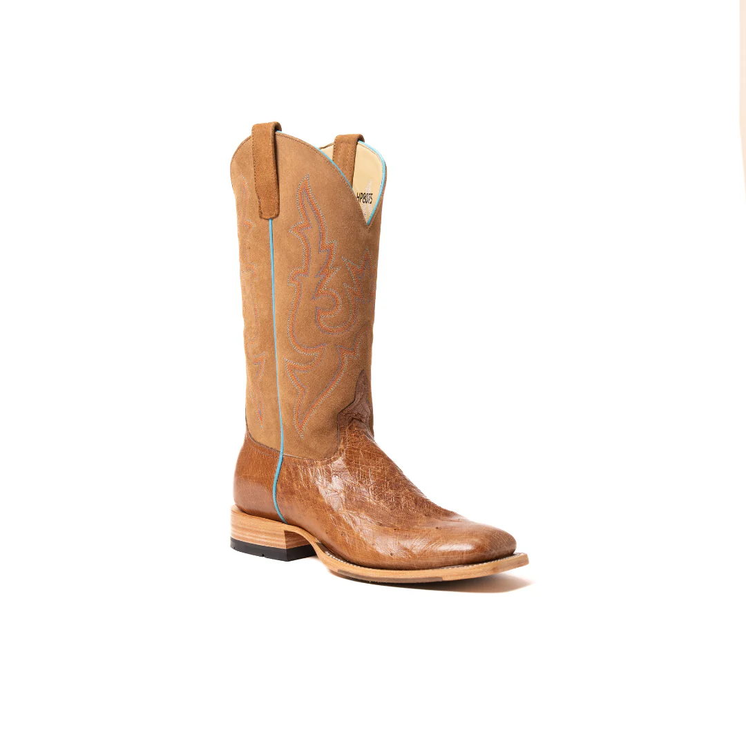 Men's Horse Power Top Hand Rum Glazed Smooth Ostrich Square Toe Boots HP8075