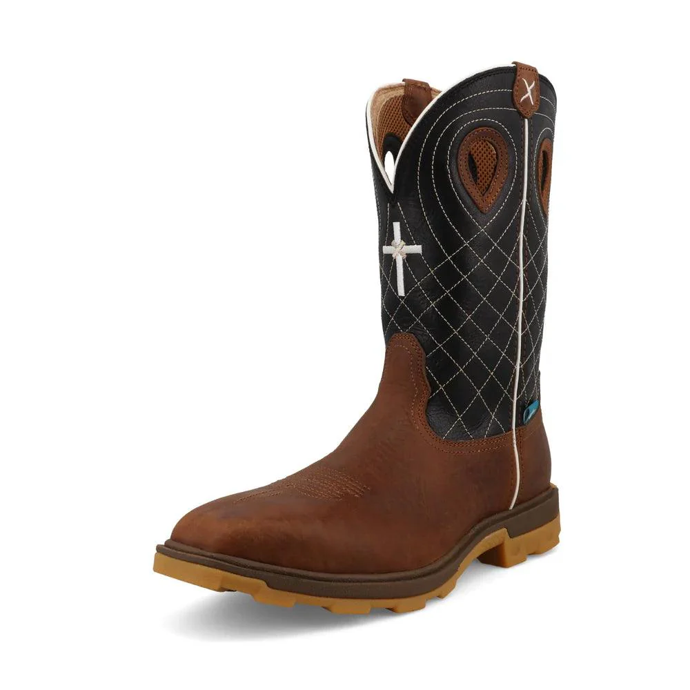 Men's Twisted X UltraLite X™ Brown Square Nano Toe Boots MULNW04
