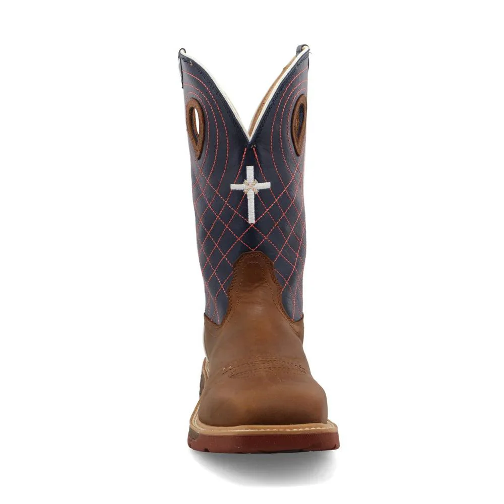 Men's Twisted X Brown Square Alloy Toe Western Boots MXBAW01 - Image 2