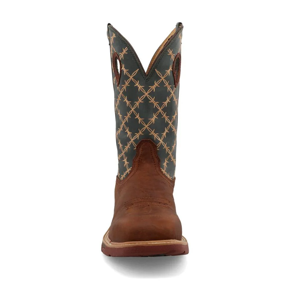 Men's Twisted X Brown Square Nano Toe Boots MXBN002 - Image 2