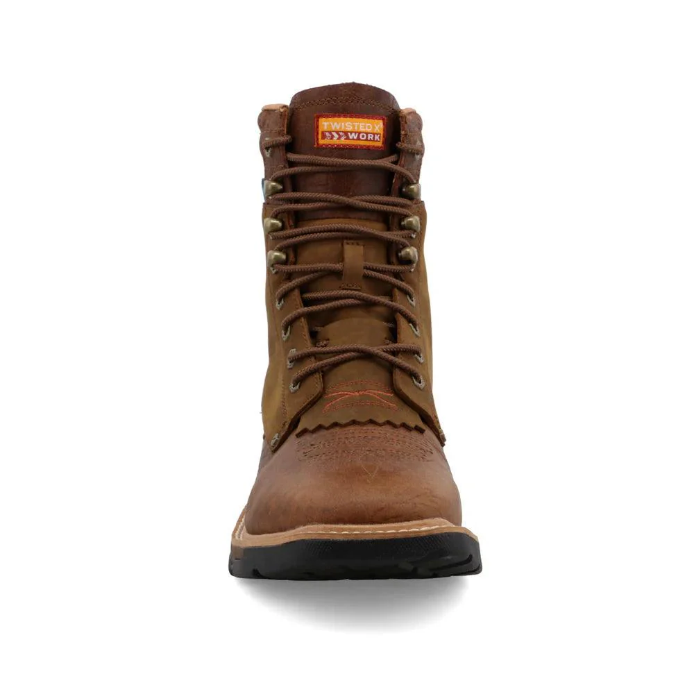 Men's Twisted X CellStretch® Distressed Brown Waterproof Lacer Boots MXLW001 - Image 2