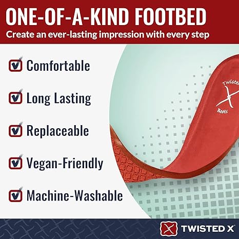 Men's Twisted X Blend 85 Square Toe Boot Footbed Insoles MB85FOOTBDBT - Image 3