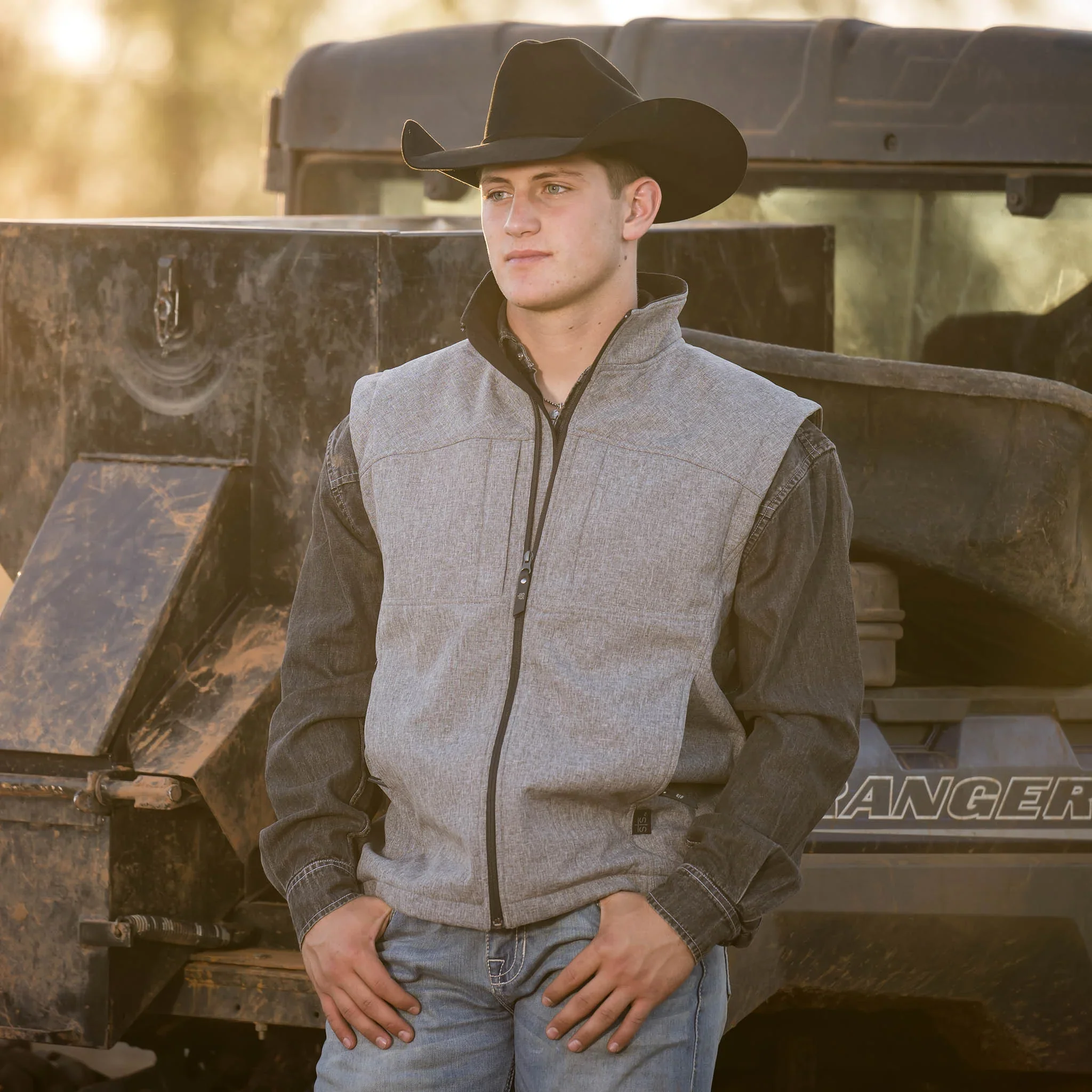 Men's "Weston" Heather Gray Vest STS3033 - Image 3