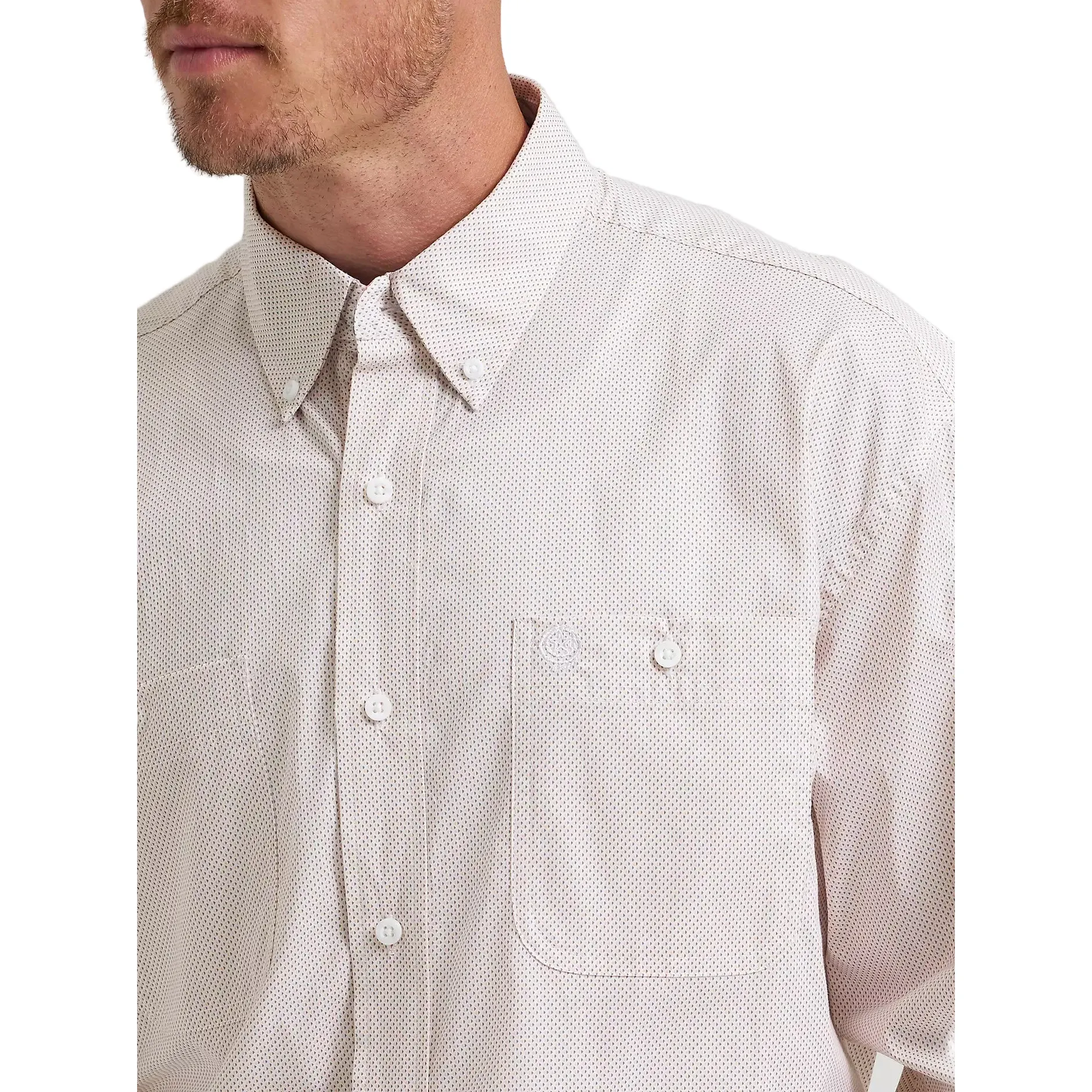 Men's Wrangler® George Strait™ Long Sleeve Button Down Two Pocket Shirt 112374612 - Image 4