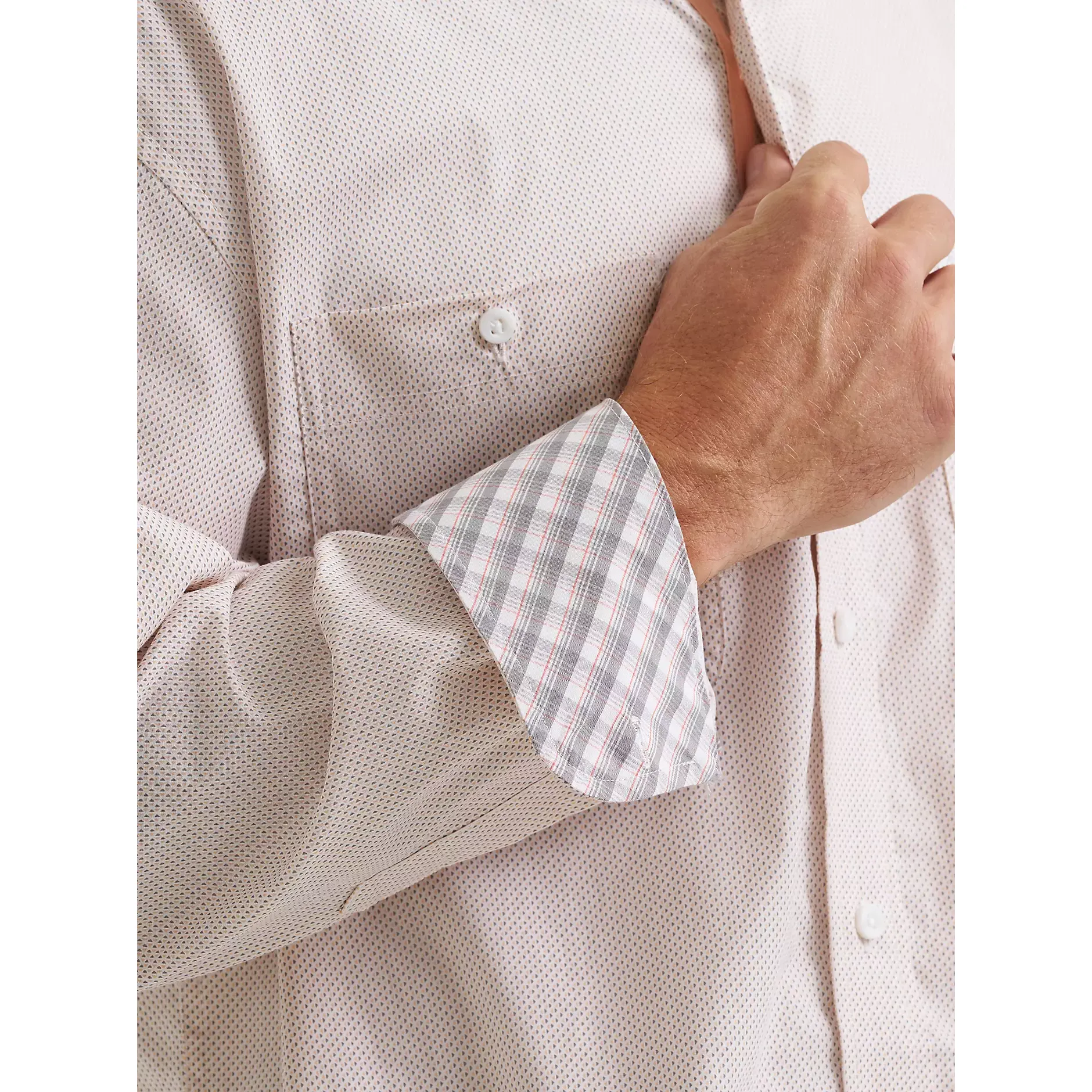 Men's Wrangler® George Strait™ Long Sleeve Button Down Two Pocket Shirt 112374612 - Image 5