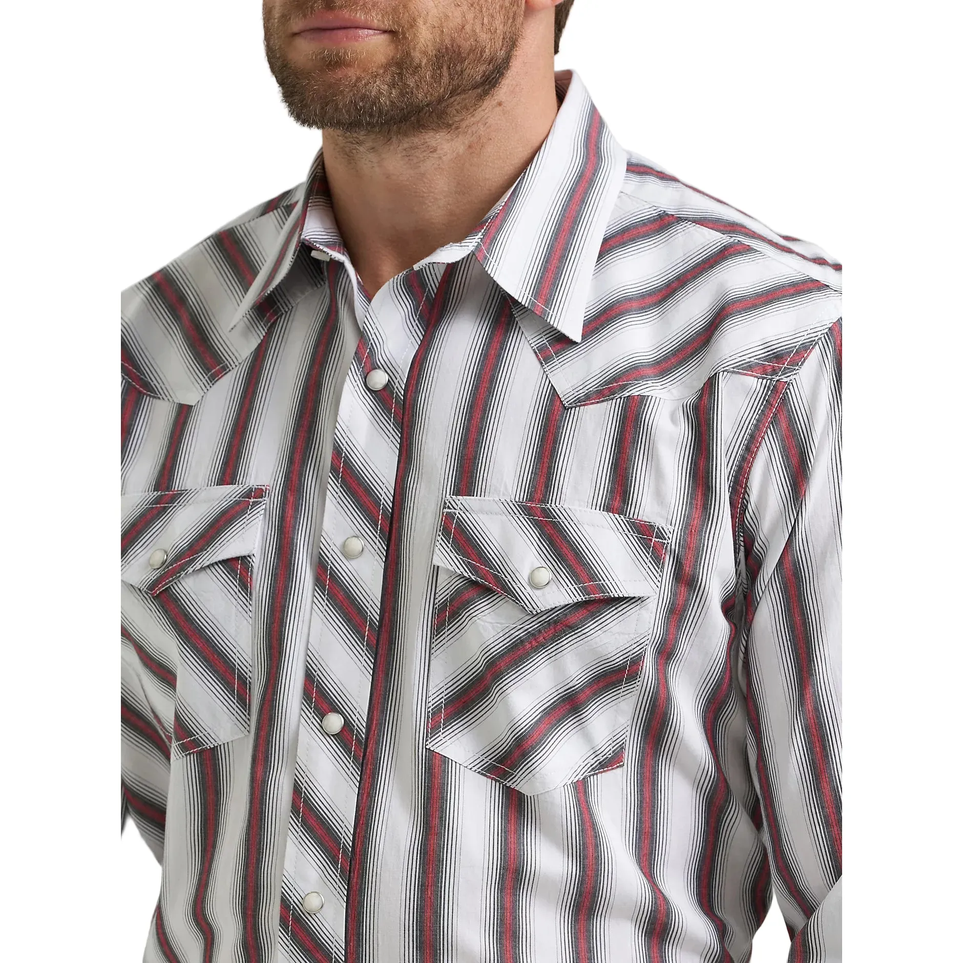 Men's Wrangler 20X Competition Advanced Comfort Long Sleeve Western Snap Shirt 112369494 - Image 4