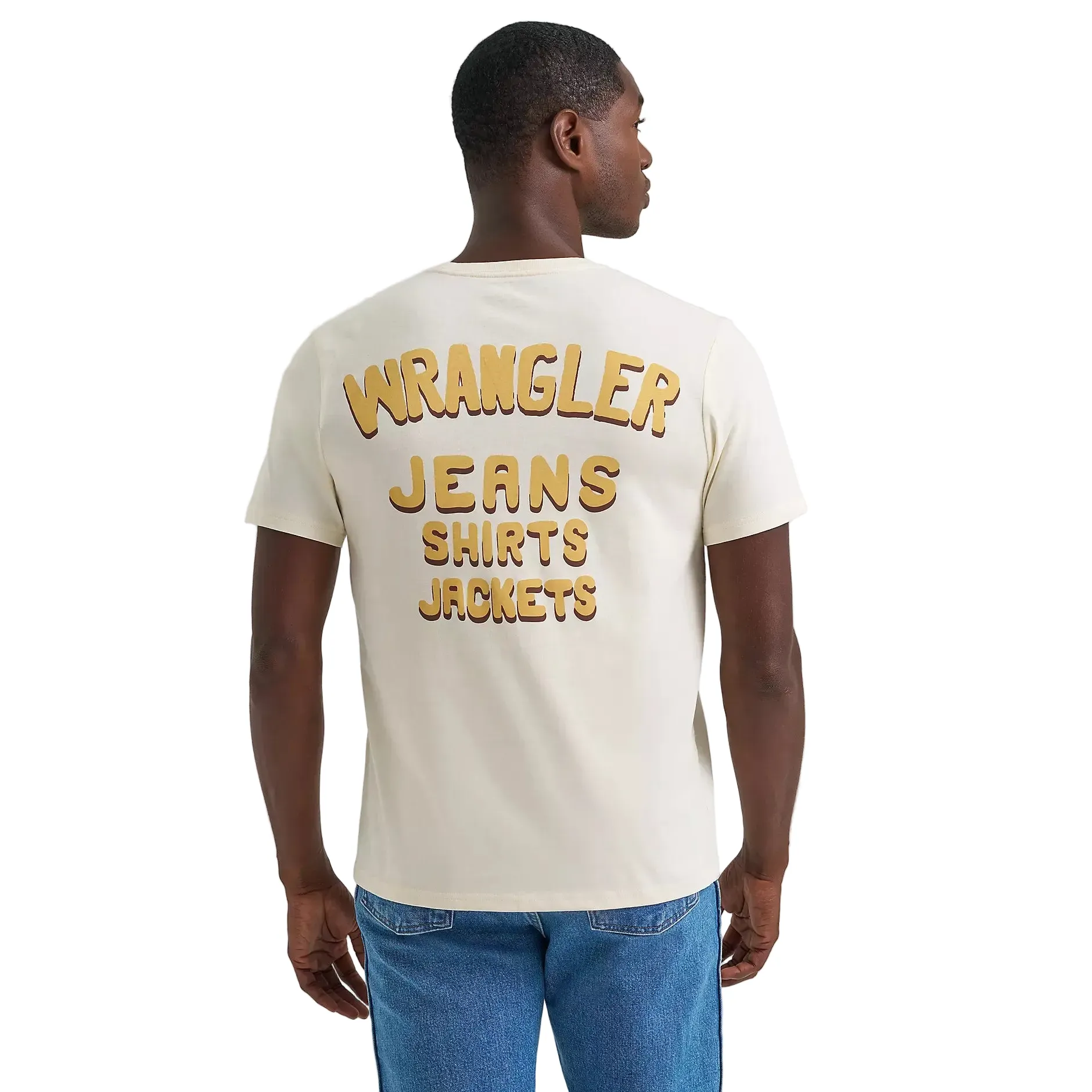 Men's Wrangler Antique White Golden Bronc Dual Graphic T-shirt 112375759 - Image 4