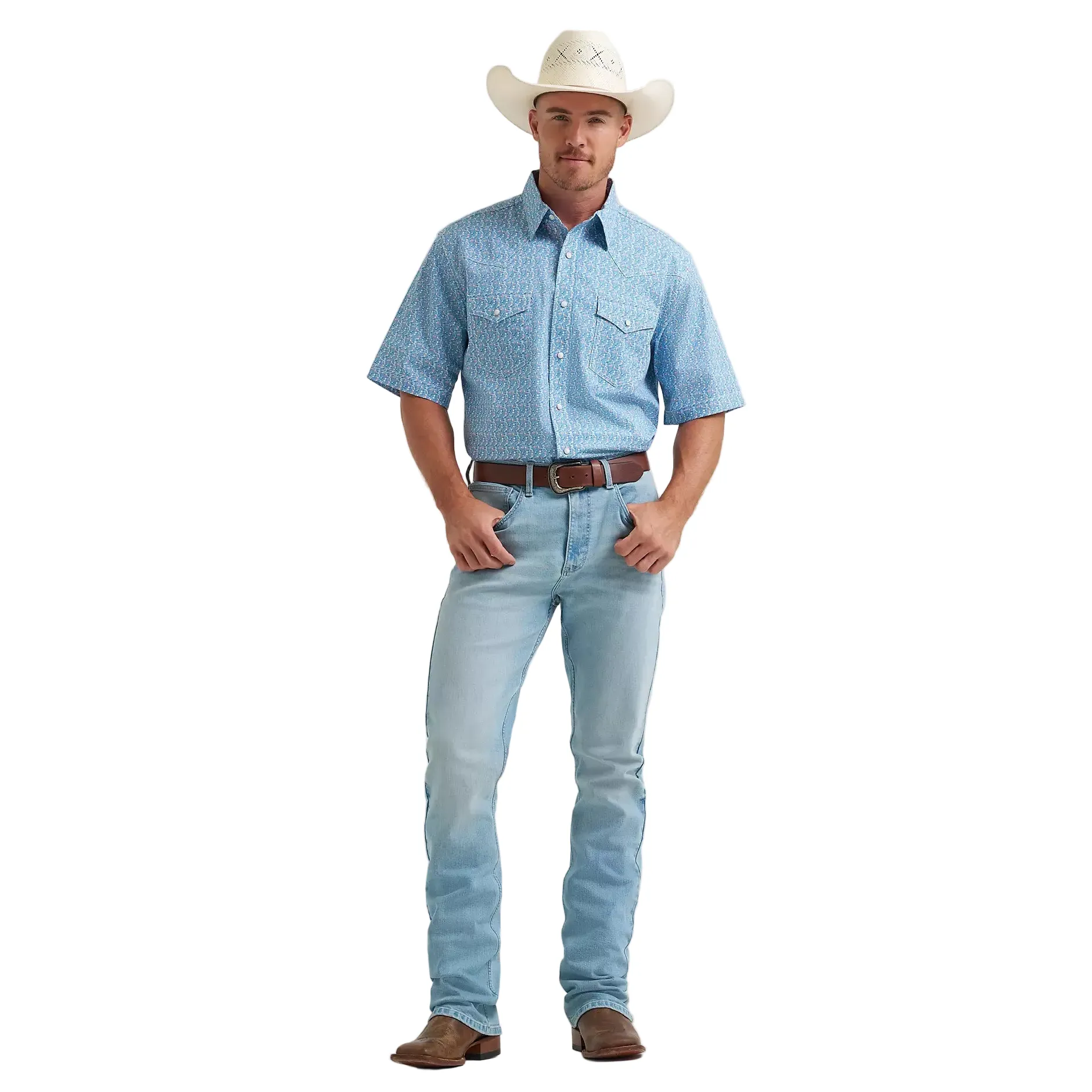 Men's Wrangler Blue Jay 20X Competition Advanced Comfort Western Snap Shirt 112374284 - Image 2