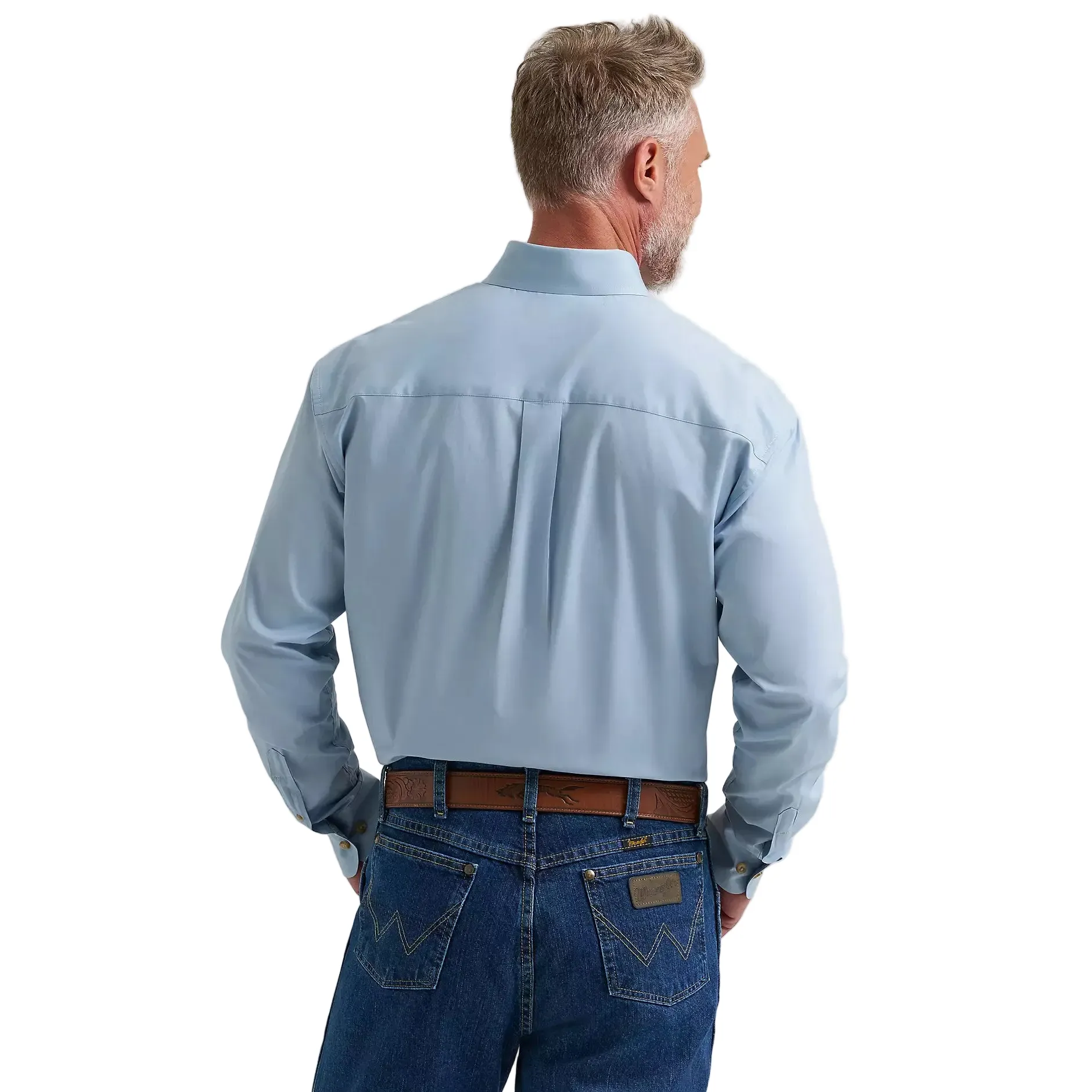 Men's Wrangler Blue Steel George Strait Long Sleeve Button Down Shirt 112381957 - Image 2