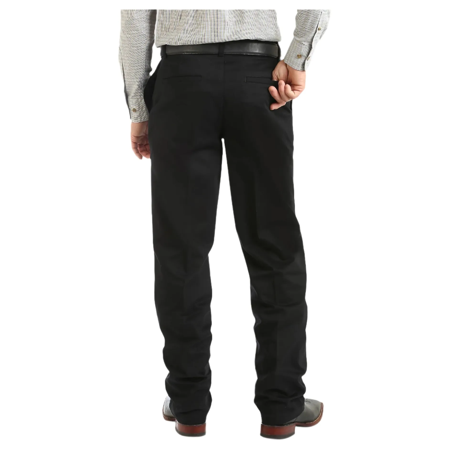 Men's Wrangler CasualsĀ® Flat Front Relaxed Fit Pants 96BK - Image 3