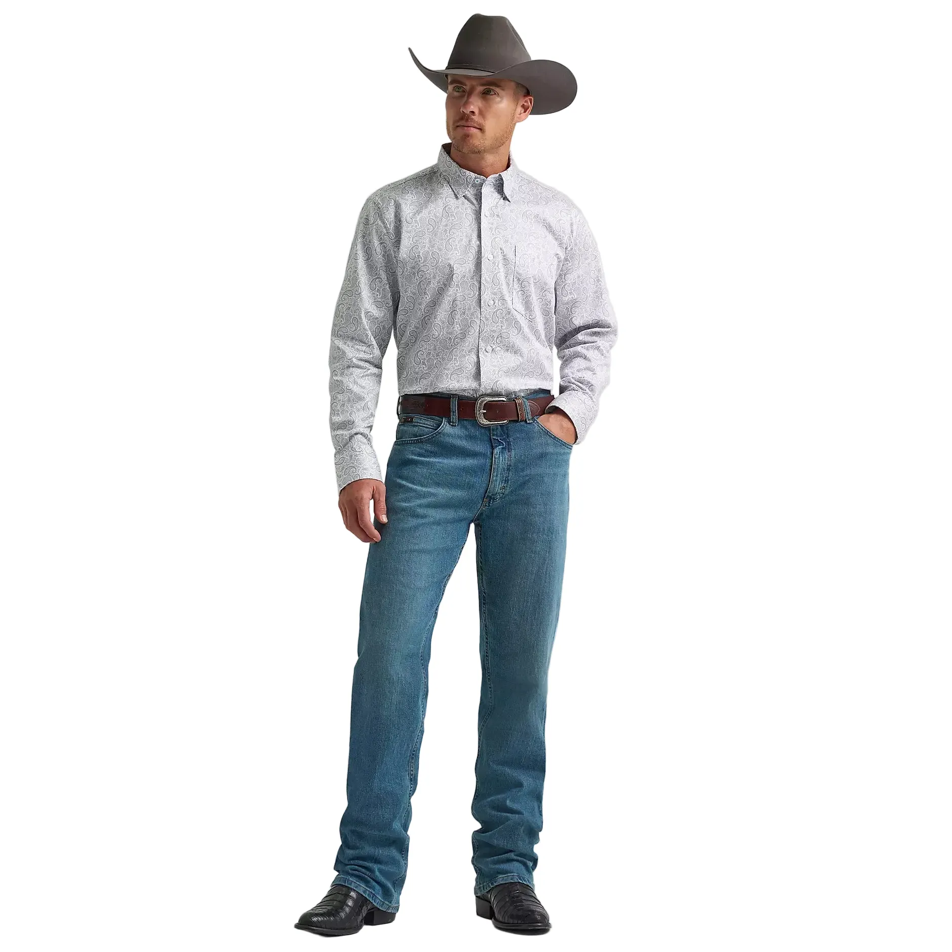 Men's Wrangler Cody Johnson One Pocket Button Down Shirt 112374476 - Image 2