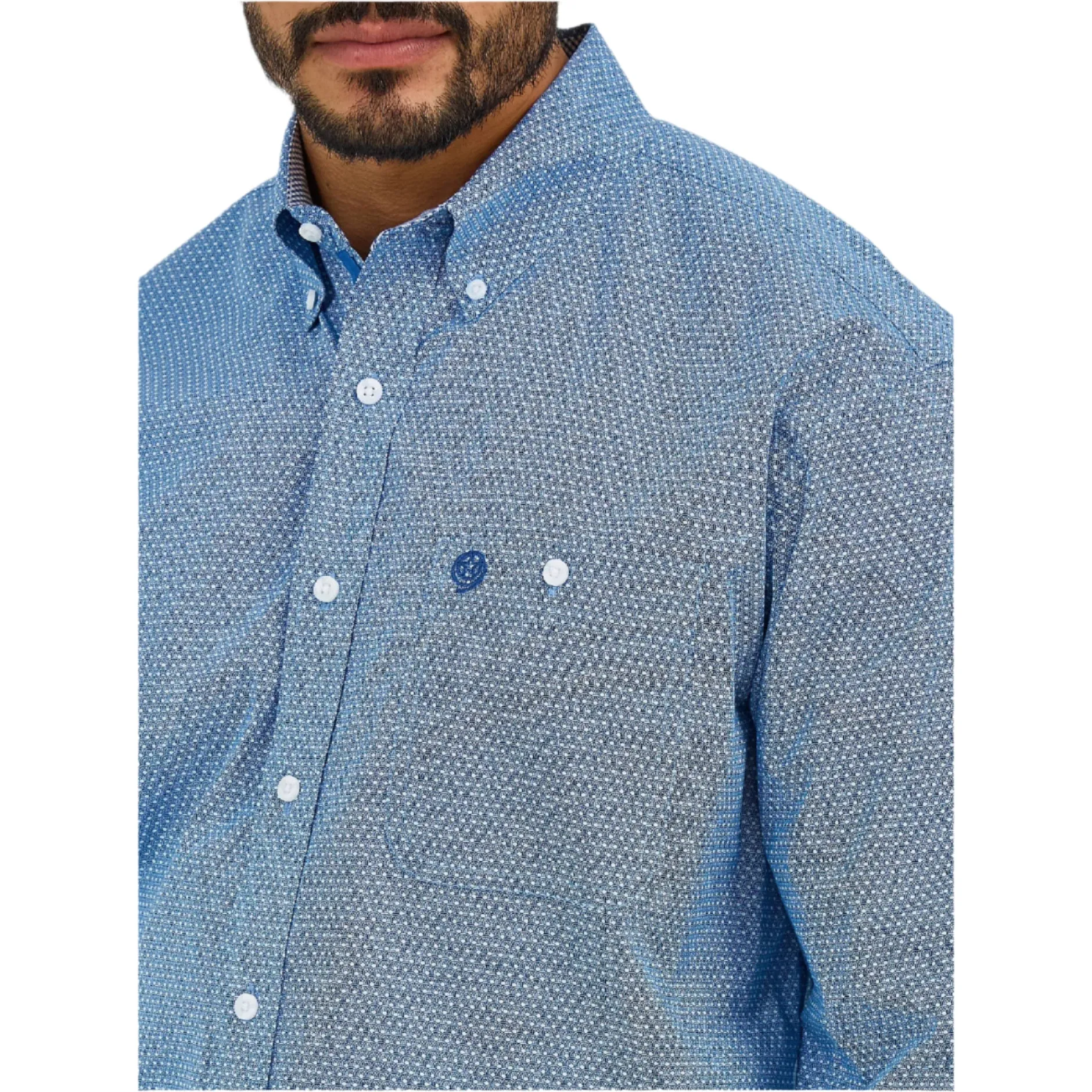 Men's Wrangler George Strait™ Long Sleeve Button Down One Pocket Shirt 112365377 - Image 2