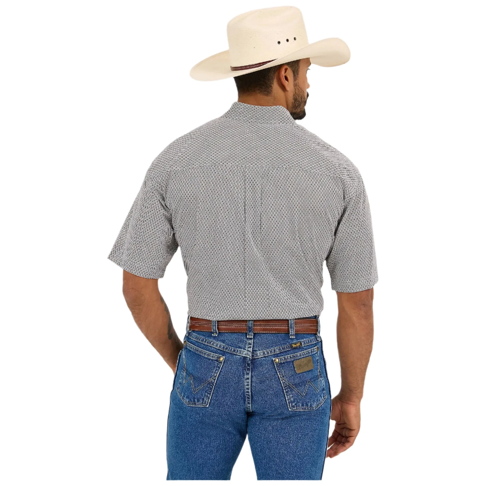 Men's Wrangler George Strait™ Short Sleeve Two Pocket Button Down Shirt 112365414 - Image 3