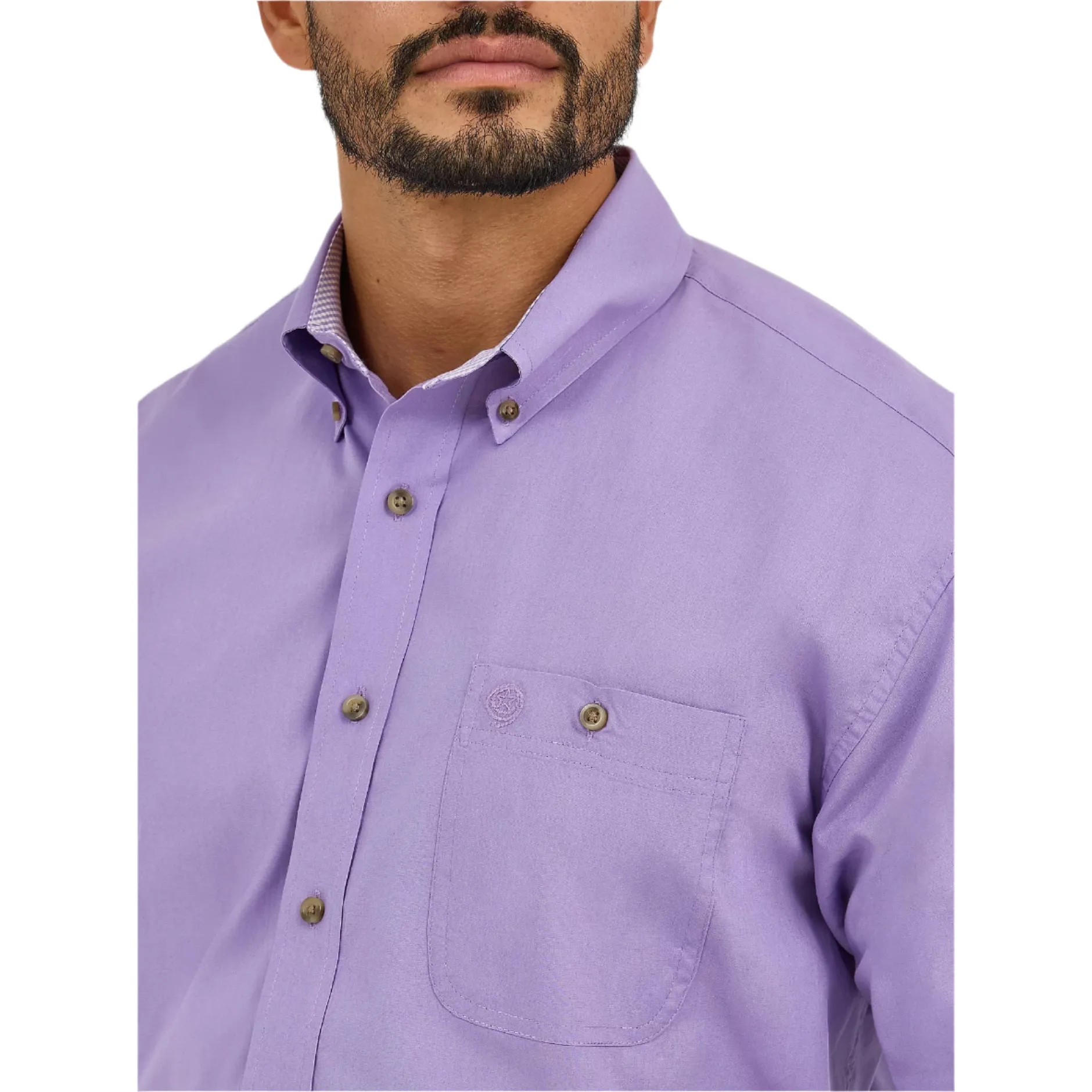 Men's Wrangler George Strait™ Solid One Pocket Button Down Shirt 112365382 - Image 2