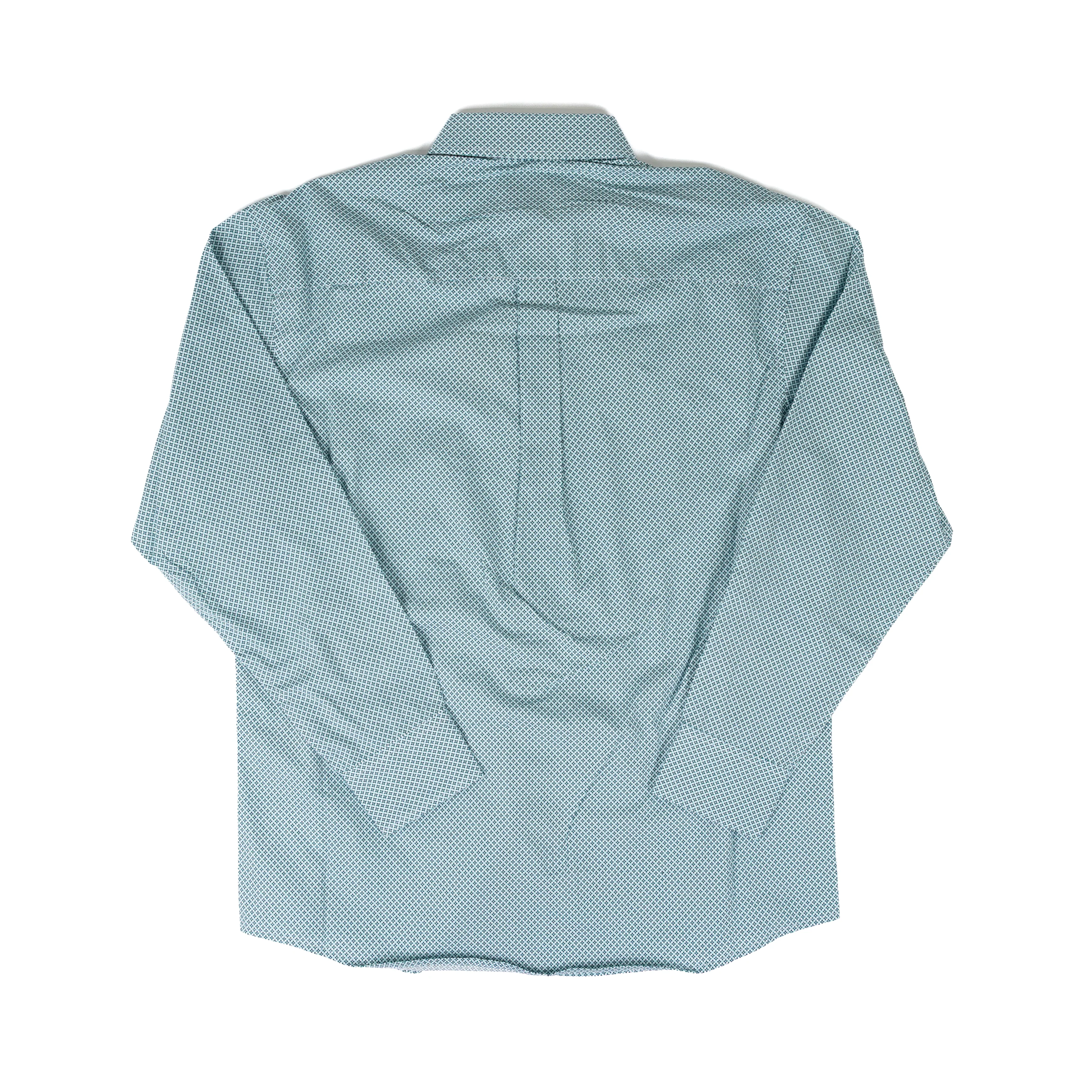 Men's Wrangler George Strait Teal Print Button Up Shirt 112374540 - Image 2